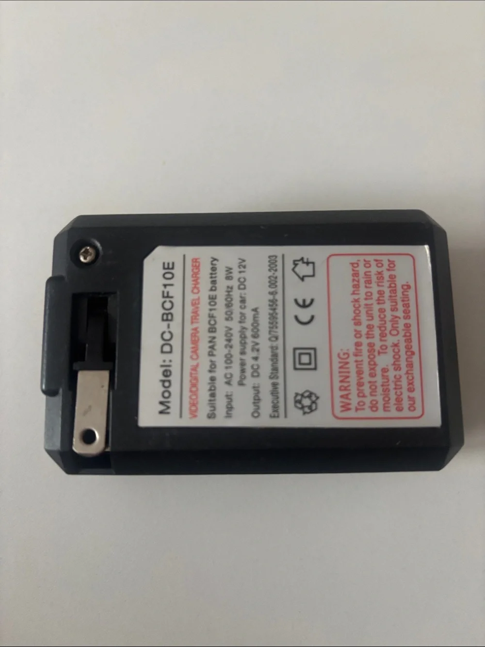 Panasonic Black BCF10E Battery Charger
